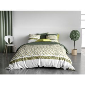 Housse de Couette 240x220 NAYAA + 2 taies Coton 57 Fils