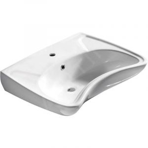 Disabled - Lavabo en céramique 59x45,5 cm pour pmr (3001) 10TP60060 - Sapho