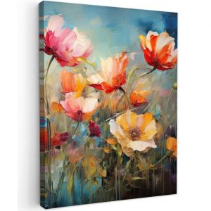 TABLEAU SUR TOILE Fleurs - Aquarelle - Art - Botanique - Nature Toile Peinture 60x80 cm