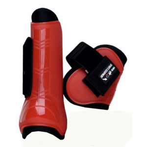 Image de HKM Tendon and Fetlock Boots Set - Red / Black