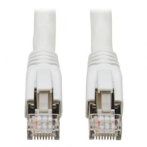 Tripp lite Eaton Câble réseau Sans-Accroc Cat8, Câble Patch Réseau Certifié 25G/40G, 22 AWG S/FTP, PoE, 7,6 m, Blanc (N272-025-WH)