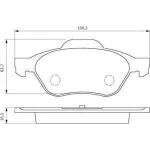 Image de Bosch BP1361 - 4 Plaquettes de frein Avant