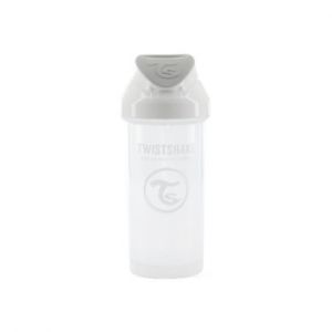 Image de Twistshake Tasse à paille anti-fuites pour bébé 360 ml | Sans BPA | 6 mois et +, Pastel White. Blanc Transparent