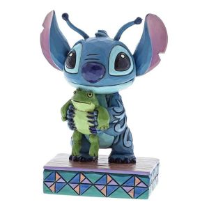 Statuette de collection Stitch et la grenouille