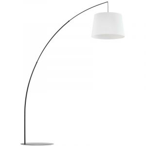 Zumaline mangri Lampadaire Arc, Noir, Blanc, 1x E27