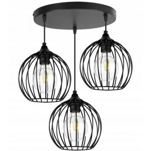 Lustre &Agrave; Led Loft Noir &Agrave; Fil Suspendu