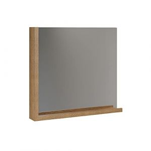 Image de Trendteam smart living - 213445251 Synnax Miroir Mural - Dimensions de Montage (l x h x p) 80 x 72 x 12 cm - Couleur Anthracite avec chêne Coast Evoke