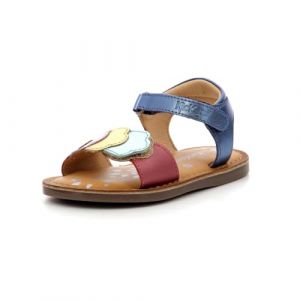 Kickers Garçon Fille DYASTAR Sandale, Marine Metal Multico, 21 EU