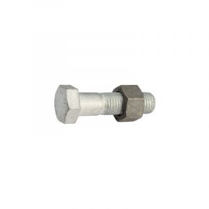 VisWood Boulons sb classe 8.8 - acier galvanisé à chaud vis th 8.8 sb gac m14x040 iso 4017/4032-en15048 boulon ft tête hexagonale (h) 40 mm acier galvanisé à