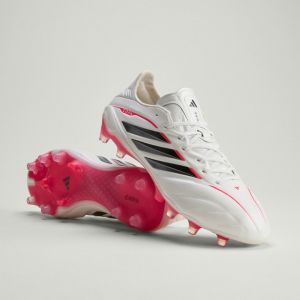 Adidas Copa Pure Elite IV FG Born For Goals - Blanc/Argent&eacute;/Noir/Lucid Red PR&Eacute;-COMMANDE - Herbe naturelle (FG), pointure 39⅓ - ['Blanc'] - Taille 39⅓