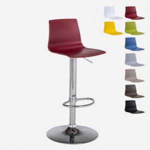 Grand Soleil Tabouret bar de cuisine design mat r&eacute;glable en hauteur Imola Matt, Couleur: Bordeaux