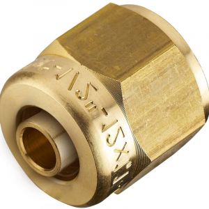 Quick Plomberie Raccord droit avec &eacute;crou libre &agrave; compression laiton F 20 x 27 pour pour tube en