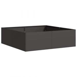 VidaXL Jardinière noir 100x100x30 cm acier