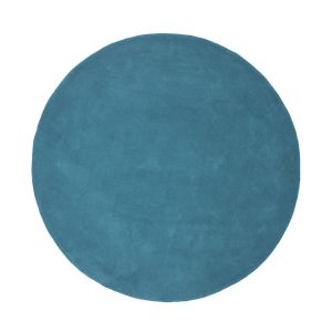 Tapis rond, coton tufté, Renzo, grand modèle Bleu Canard Taille Diam 160cm;Diam 120cm