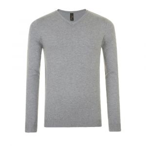 Sol's Pull Col V Homme Glory Gris clair melange 01710 - Taille L