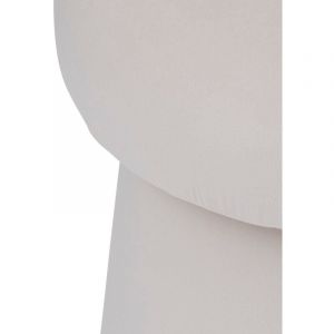 Atmosphera Pouf velours champignon 'Noa' Couleur: Ivoire