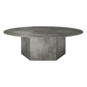 Gubi Table basse Epic - Ø110 cm - Misty Gray Steel