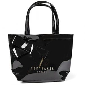 Image de Ted Baker NIKICON, Sac de Courses en Vinyle avec nœud Femme, Noir, Taille Unique