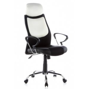 Image de hjh OFFICE Si&egrave;ge de bureau / fauteuil de direction City 80 en simili cuir et tissu