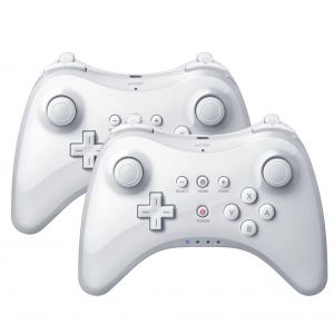 Qumox 2x Gamepad pour Nintendo Wii U - Blanc