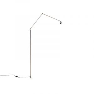 Qazqa Moderne Arm Voor Vloerlamp Staal - Editor Acier Acier Oblongue / Luminaire / Lumiere / Éclairage / Intérieur / Salon E27 Max. 1 X 60 Watt