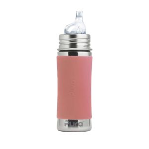 Purakiki Trinklernflasche 300 ml mit Silikon-Sleeve rose