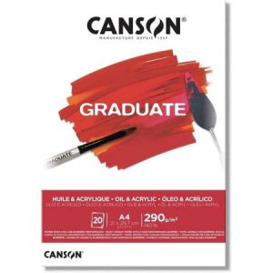 Canson Bloc 'Graduate Huile & Acrylique' 20 feuilles format A4 de
