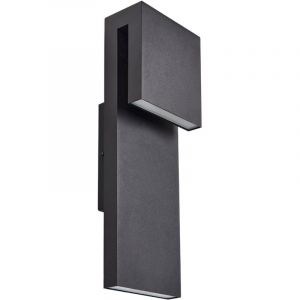 Beliani Lampe murale LED pour l'ext&eacute;rieur LIMONLU Noir