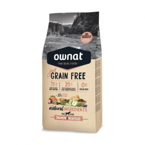 Ownat Croquettes Chien Just Grain Free Adulte sans céréales Saumon & Poisson - 14k