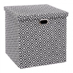 Boite de rangement (31 x 31 cm) à motifs Noir et Blanc