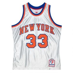 Mitchell & ness Maillot New York Knicks Swingman 75TH Platinum 1985/86