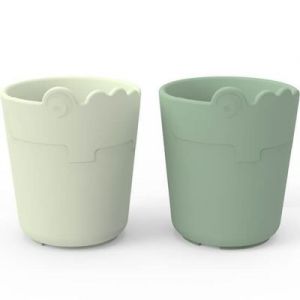 Image de Done by Deer Tasse Croco Kiddish - Set de 2 - Vert Vert