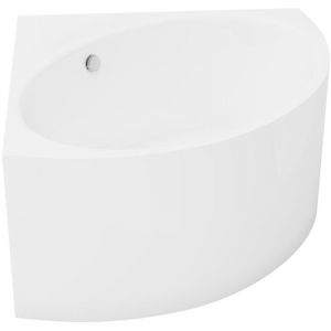 Baignoire d'angle - 198 L - 120 x 120 x 63 cm - Blanche - Acrylique - COBITIS