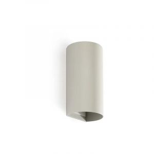 Faro Barcelona - Applique ronde sole grise lisse avec interrupteur 40540