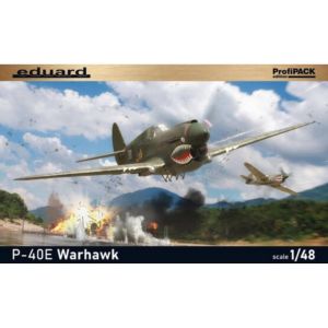 Eduard Maquette : 1/48 ; kit édition ProfiPACK de l'avion de chasse américain P-40E Warhawk de la Seconde Guerre mondiale 1/48 - Maquette d'avion -