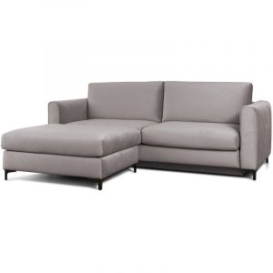 Maison Aubertin Pouf Fiesole Velours Gris clair