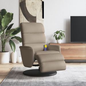 VidaXL Fauteuil de massage, relaxation avec repose-pieds similicuir cappuccino