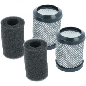 Vhbw 2x Filtre compatible avec Hoover H-Free 10 aspirateur - filtre de sortie d'air, gris