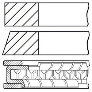 Goetze Jeu de segments de pistons 08-136700-00 d'origine