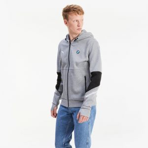 Puma Blouson en Sweat à Capuche BMW M Motorsport pour Homme Medium Gray Heather S