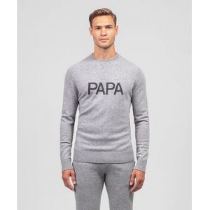 Image de Sweatshirt en coton et cachemire &agrave; imprim&eacute; PAPA