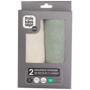 Trois Kilos Sept Housse de matelas à langer (x2)