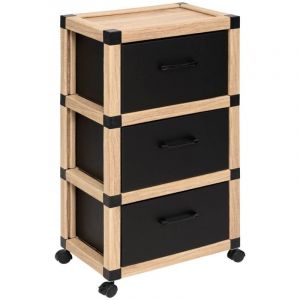 Tour de rangement cardy naturel noir - 5five