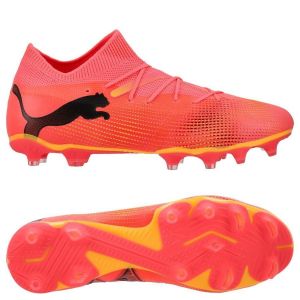 Puma Men Future 7 Match Fg/Ag Soccer Shoes, Sunset Glow Black-Sun Stream, 44.5 EU