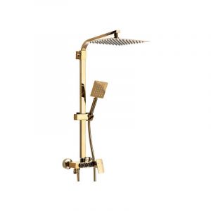 Desconocido - Silla Élégant Colonne de Douche avec Mitigeur Réglable en Hauteur Système de Douche, Doré