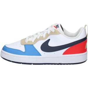 Nike Court Borough Low Recraft Sneaker, White Thunder Blue LT Crimson, 36.5 EU