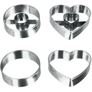 Metaltex Decoupoir 5.5Cm X4 Inox Rond Et Coeur