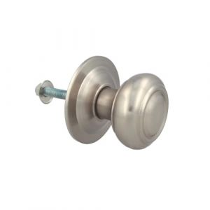 AMIG - 10857 | Bouton de porte d´entrée 53 | Ø70 mm | Laiton | Nickelé mat