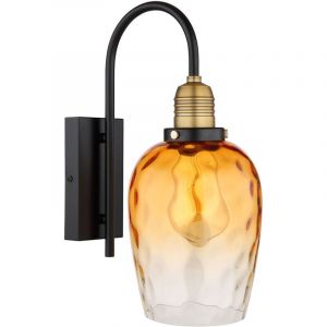 Globo Lighting Applique murale applique couloir lumière chambre lampe verre ambre laiton h 35 cm