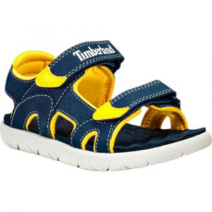 Timberland Perkins Row-2-Strap, Sandales Bout Ouvert Mixte Enfant, Bleu (Black Iris), 39 EU